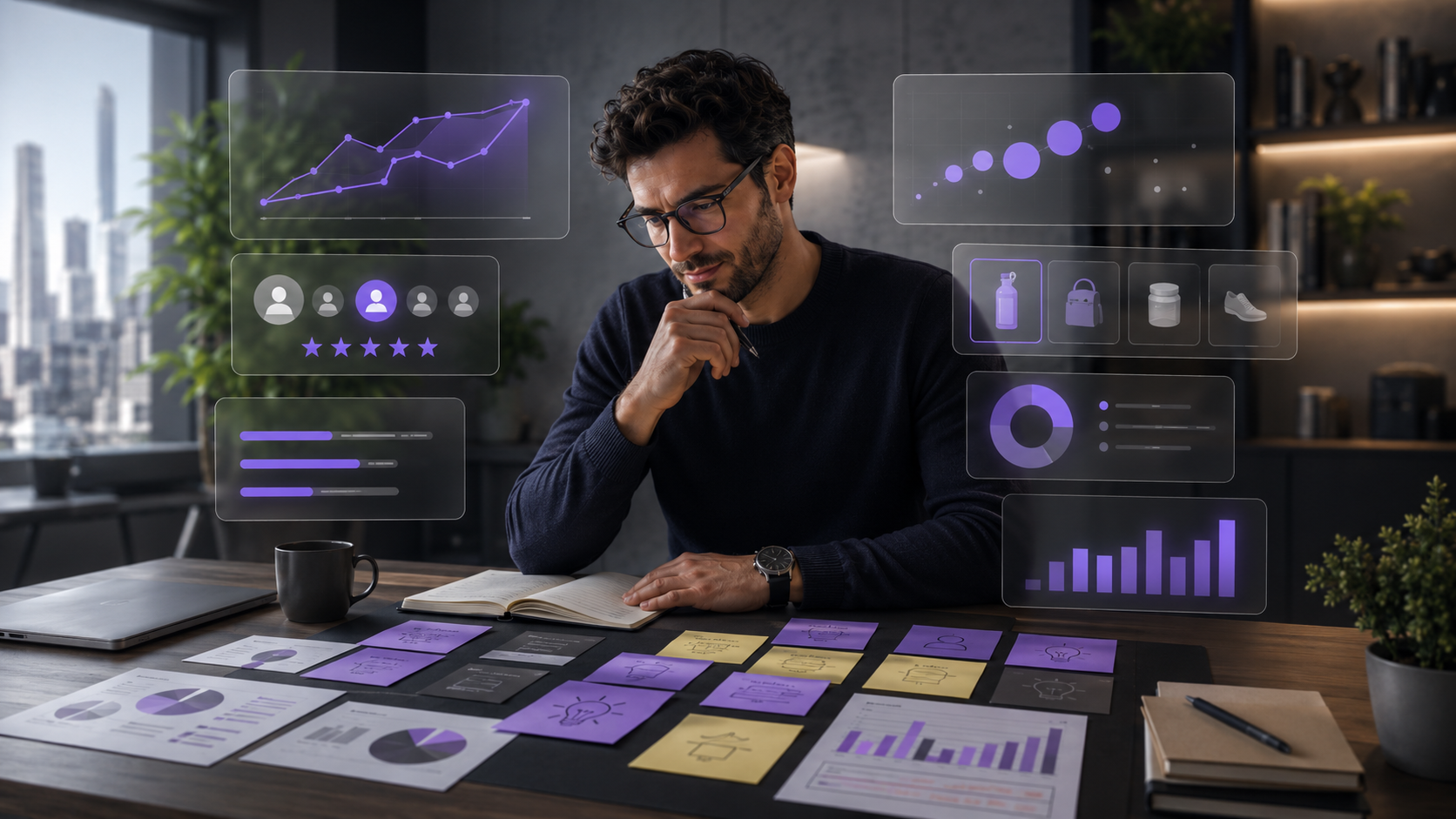 Créateur de projet non technique construisant un business en ligne